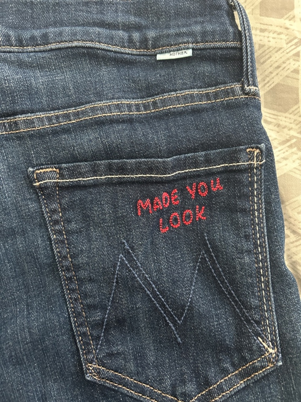 MOTHER Women’s Straight Jeans in Deep Blue Wash - Picture 4 of 5